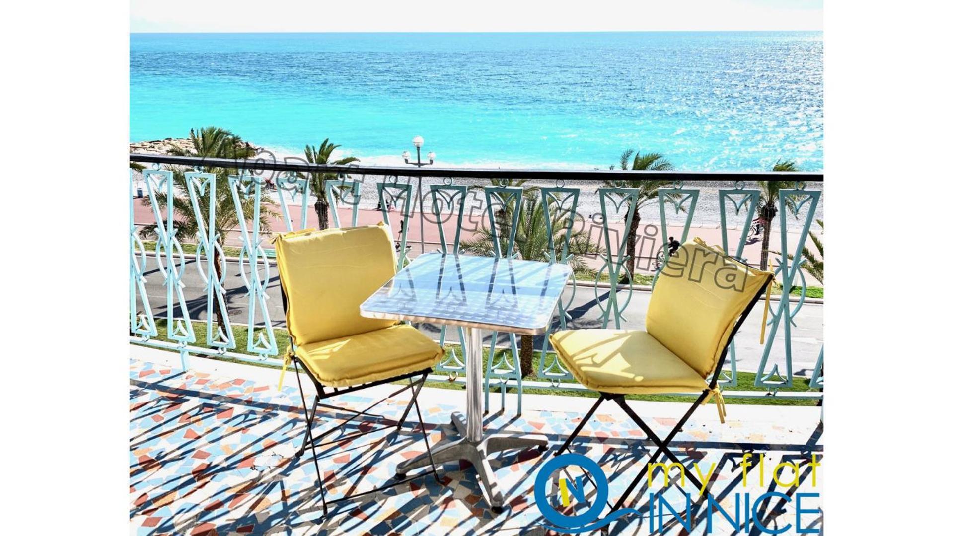 Aparthotel Riviera - Promenade Des Anglais - 1 Bedroom Ac Apartement - Amazing Sea View - Large Terrasse - Balcon Vague Bleue Nizza Esterno foto